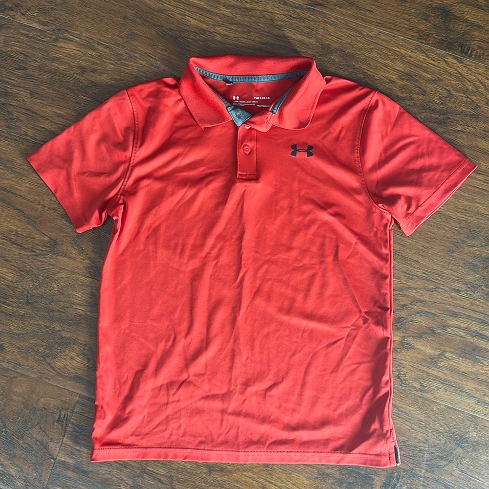 Under Armour Boys Size Large Collar Shirt